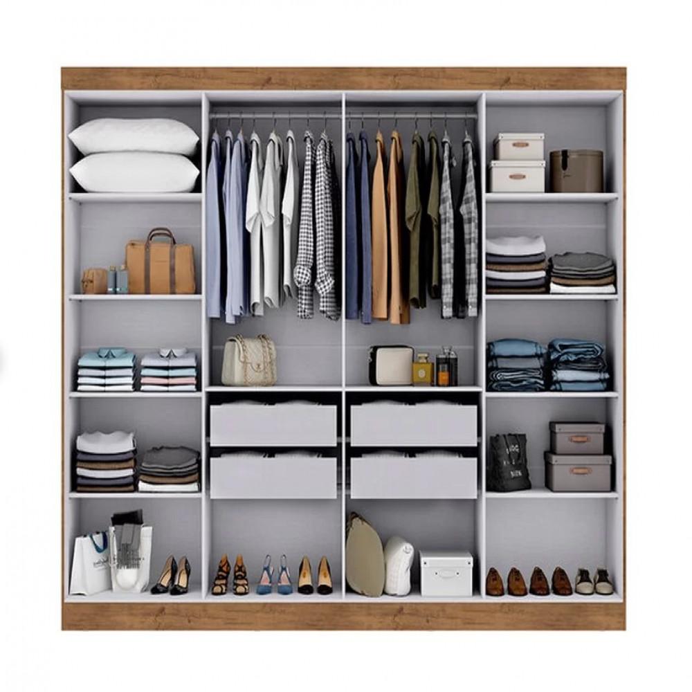 Guarda-Roupa Roupeiro Maxel Paris 8 Portas 4 Gavetas 100 MDF - 2