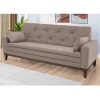 Sofá 2,08 Metros Linoforte Nature, 4 Lugares, Suede Veludo, Espuma D-33 - 3