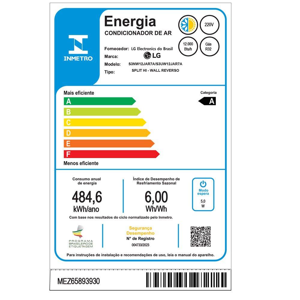 Ar-Condicionado LG Dual Inverter Voice Nano 12000 BTUs Quente/Frio S3-W12JAR7A - 10