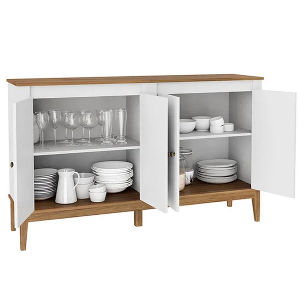Aparador Buffet Movelbento Colonial, 4 Portas, MDP e MDF - MB1014 - 3