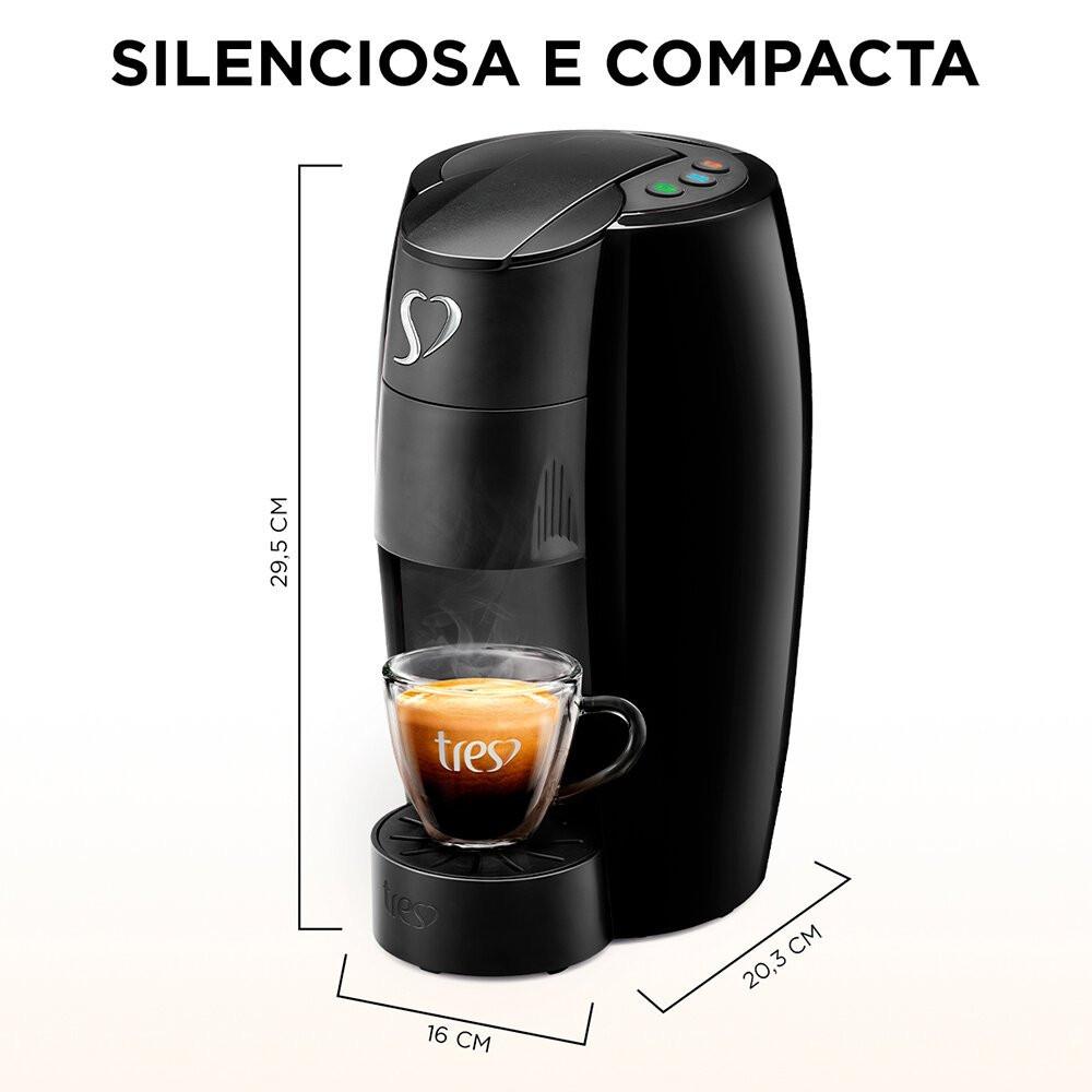 Cafeteira Espresso LOV TRES 3 Corações, Preta - 6