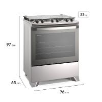 Fogão 5 Bocas Electrolux Efficient, PerfectCook e VaporBake, Cinza - FE5IC - 5
