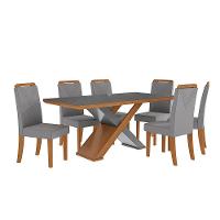 Conjunto de Mesa com 6 Cadeiras Imperatriz Kappesberg - 1