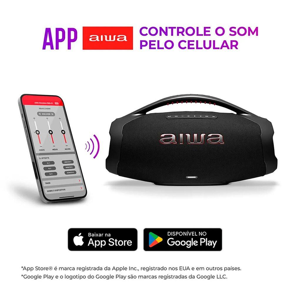Caixa de Som Aiwa Boombox 200W RMS - AWS-BBS-01B - 8