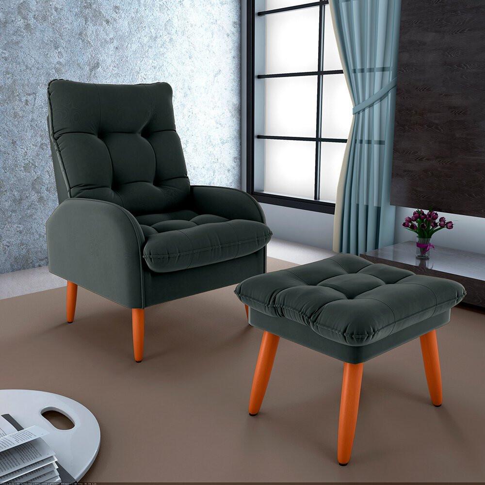 Poltrona com Puff Matrix Nantes - 4