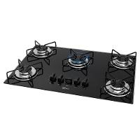Cooktop a Gás 5 Bocas Fischer Fit Line, Trempe Esmaltada Aramado - 36360-102676 - 2