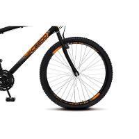 Bicicleta Colli Cazelle CB500 Aro 26 Grip Shift Quadro 18, Preto/Laranja
