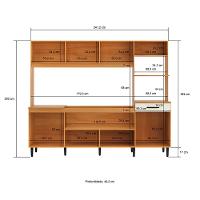 Cozinha Compacta Hortênsia 8 Portas 2 Gavetas 598 Casamia