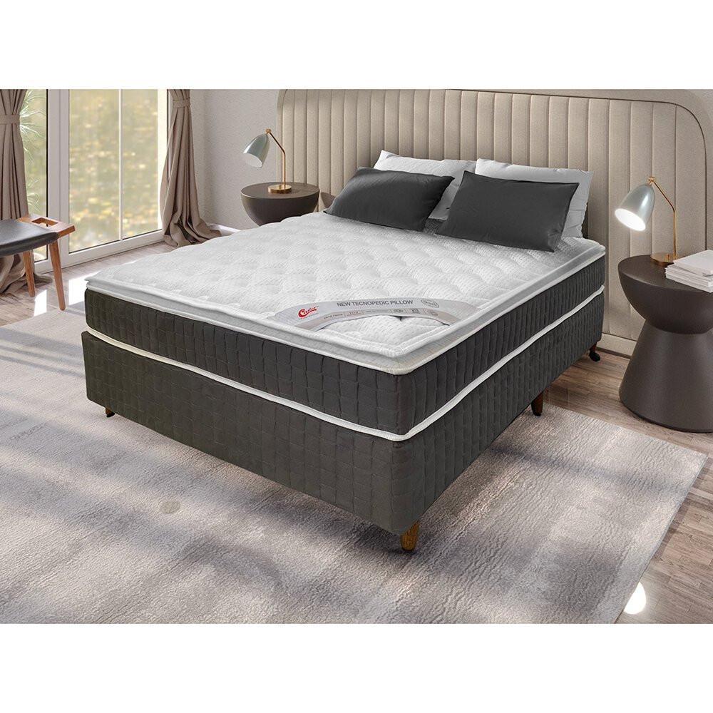 Colchão de Casal Molas New Tecnopedic Pillow 138x188 Castor - 2