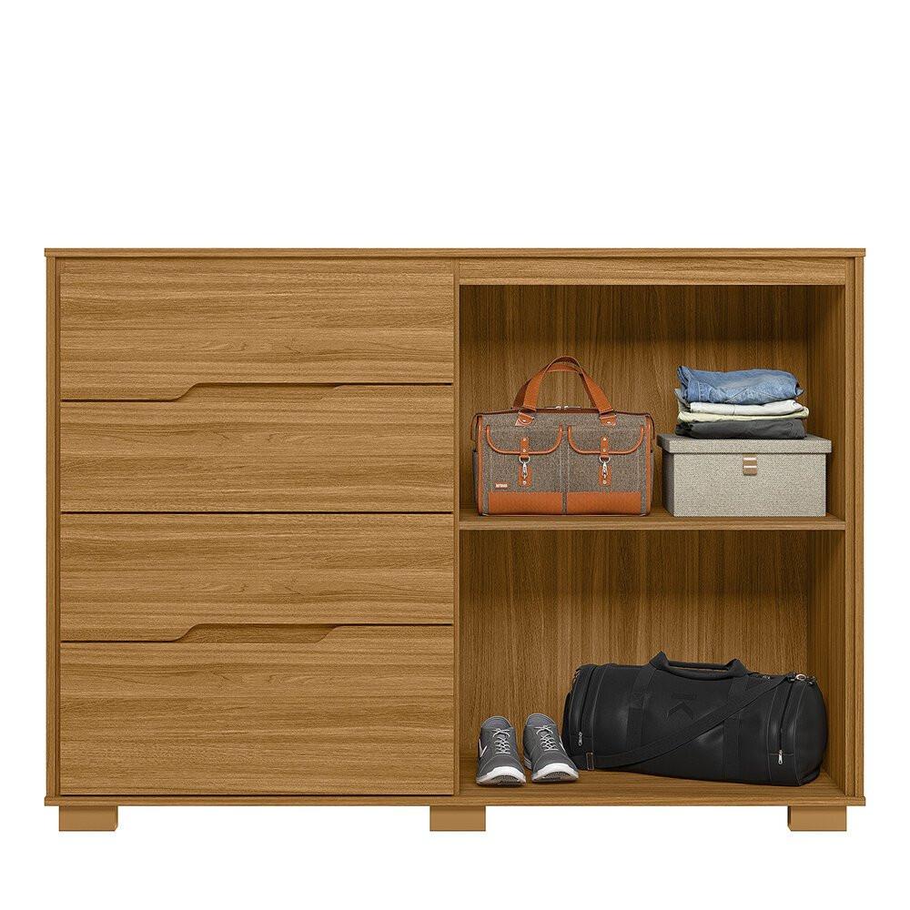 Cômoda 2 Portas MDP 4 Gavetas Moval Texas - 2