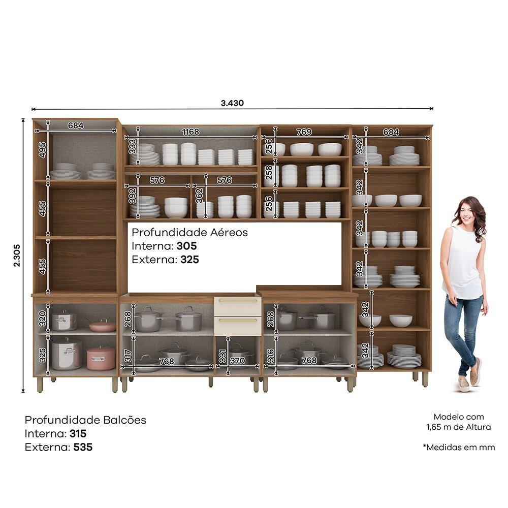 Cristaleira 2 Portas Henn Requinte - C645 - 5