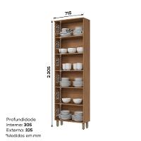 Cristaleira 2 Portas Henn Requinte - C645 - 6