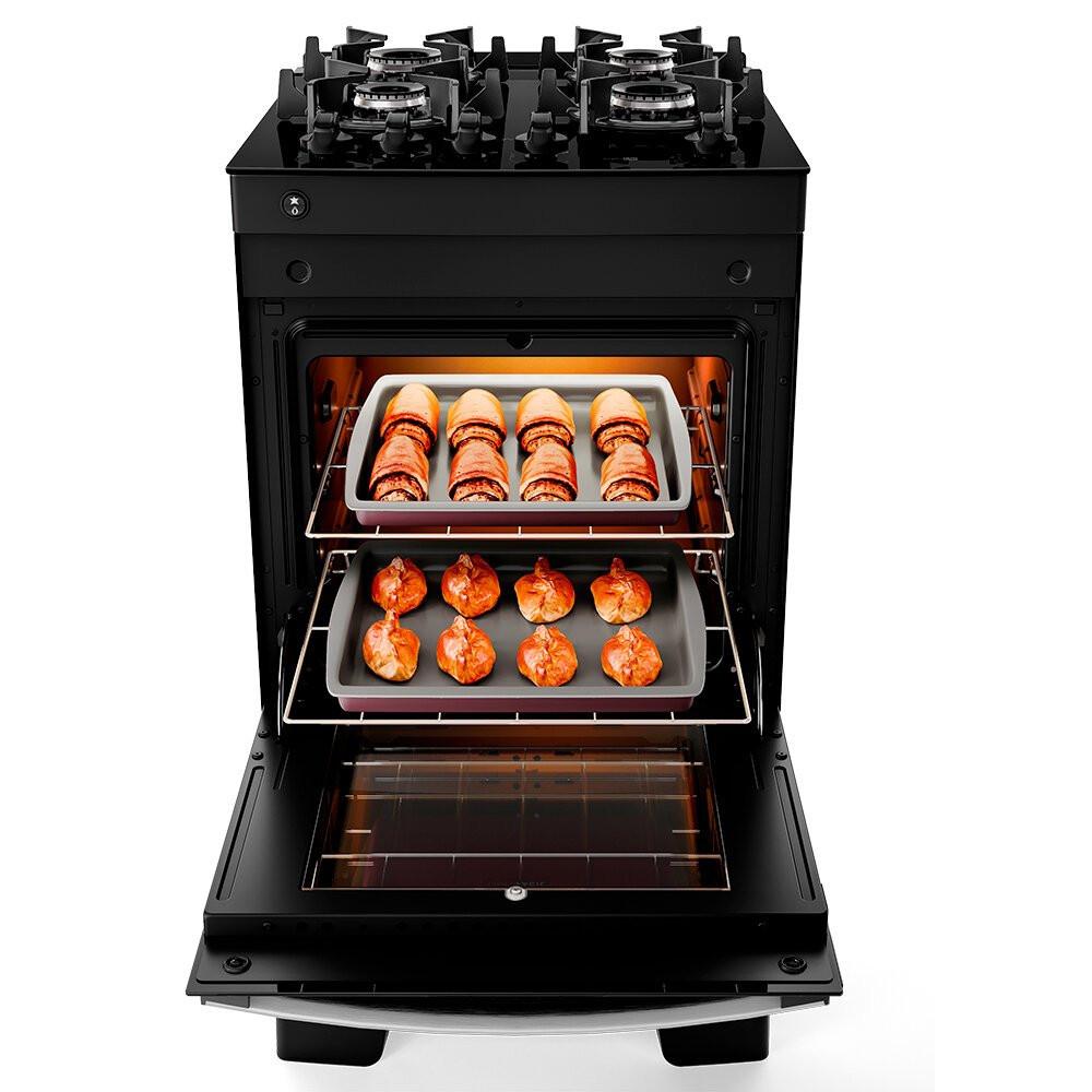 Fogão 4 Bocas Preto com Mesa de Vidro Atlas Agile Up Bivolt - 6