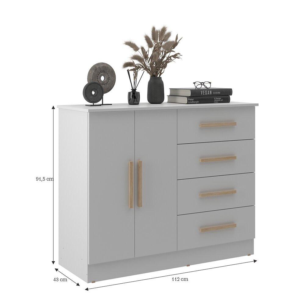 Cômoda Bariloche 2 Portas 4 Gavetas Móveis Sul - 2