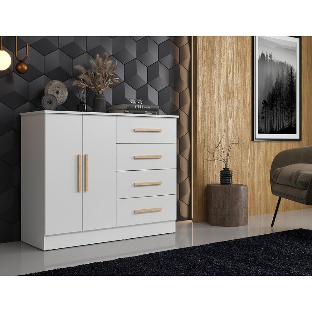 Cômoda Bariloche 2 Portas 4 Gavetas Móveis Sul - 5