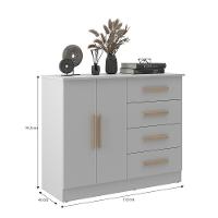 Cômoda Bariloche 2 Portas 4 Gavetas Móveis Sul - 2