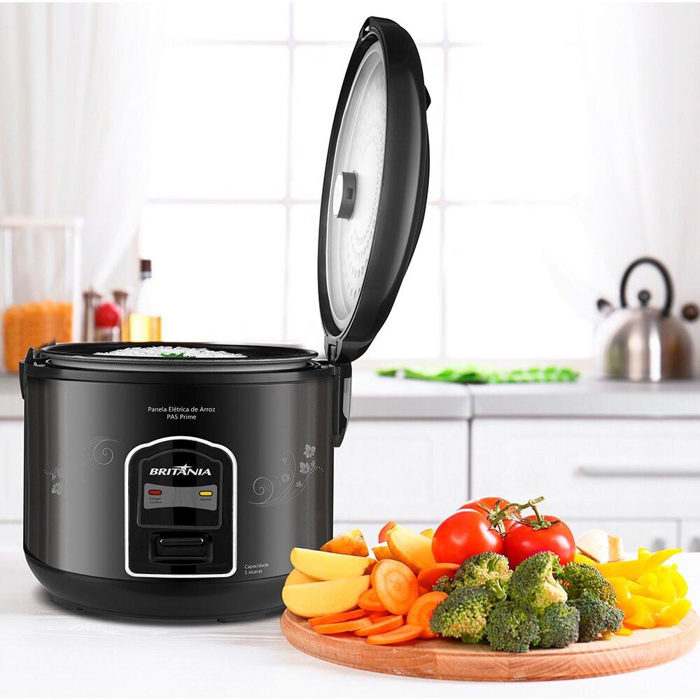 Panela de Arroz Britânia 5 Xícaras PA5 Prime Preto - 8