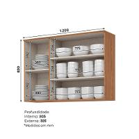 Aéreo 120cm 3 Portas Henn Requinte - C636 - 4