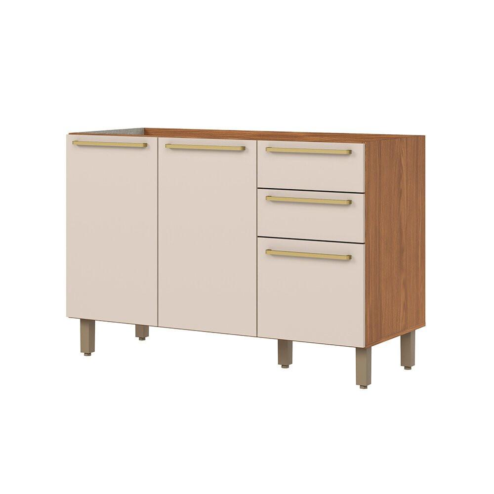 Balcão Requinte C640 120 cm 3 Portas 2 Gavetas Henn - 1