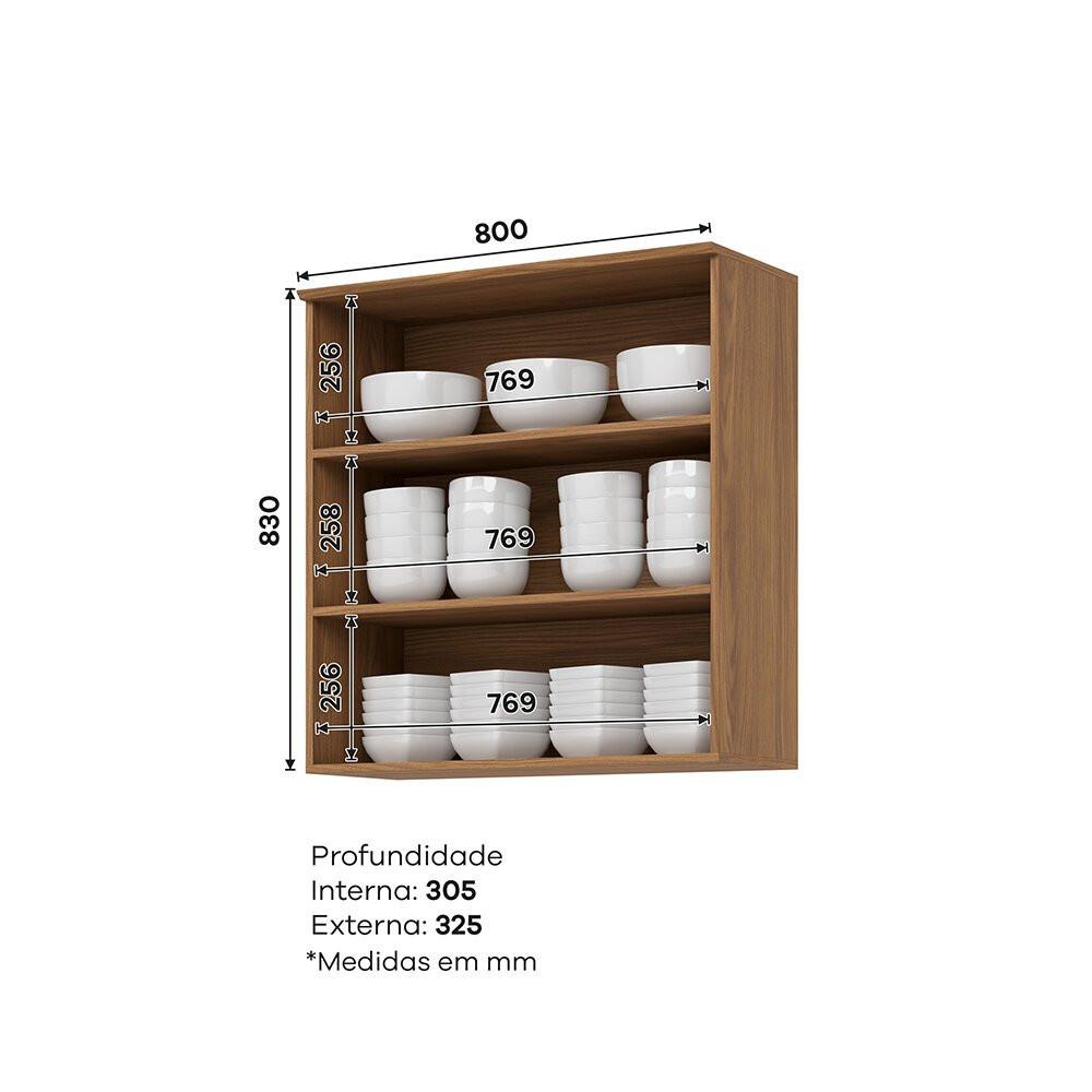 Aéreo 80 Requinte C647 2 Portas com Vidro Henn - 4