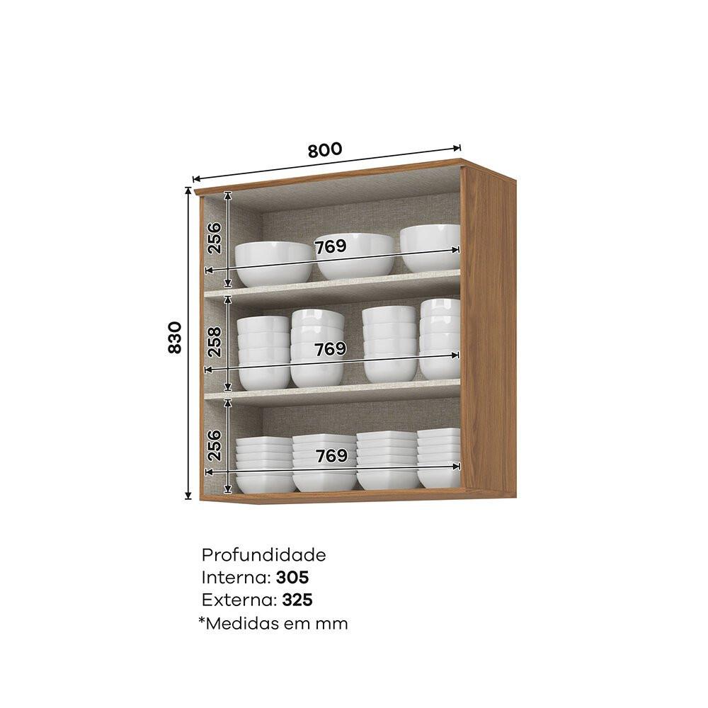Aéreo 80cm 2 Portas Ripado Henn Requinte - C632 - 4
