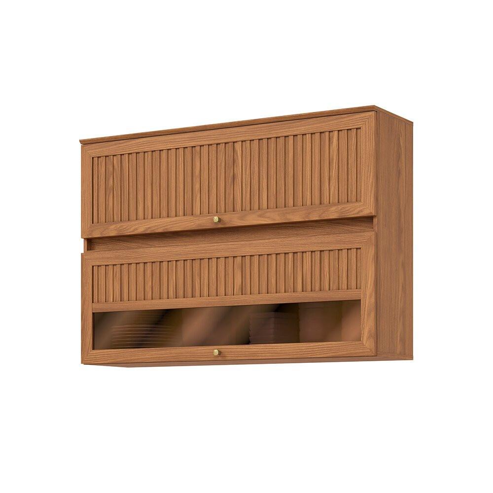 Aéreo Basculante 120cm 2 Portas Com Vidro Henn Requinte - C631 - 1