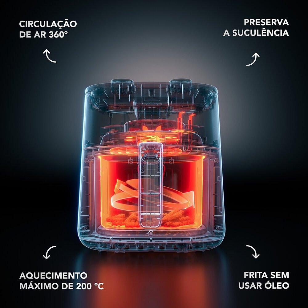 Fritadeira Air Fryer Electrolux por Rita Lobo, 5,6 Litros, Cinza, 1400 W - EAF40 - 9