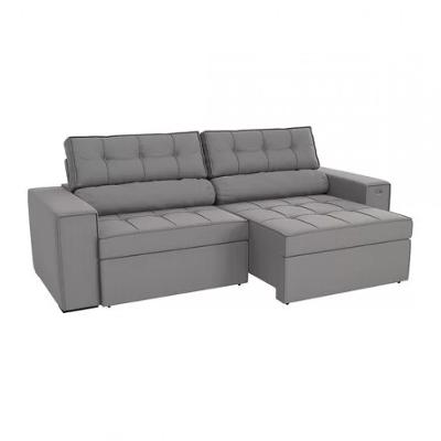 Sofá Metros Retrátil e Reclinável Kappesberg Lanus Veludo Deluxe  S147