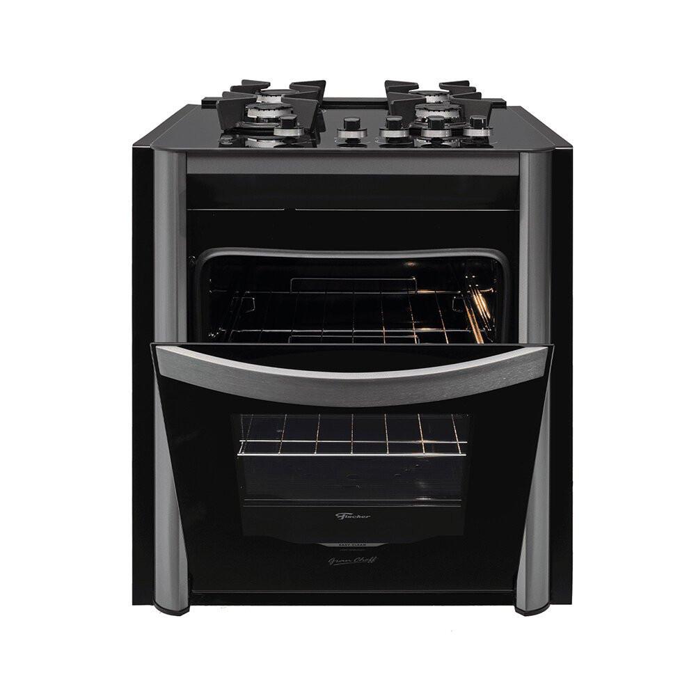 Fogão de Embutir 4 Bocas Fischer Gran Cheff com Grill e Mesa de Vidro - 2