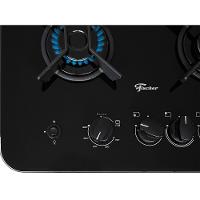 Fogão de Embutir 4 Bocas Fischer Gran Cheff com Grill e Mesa de Vidro - 5