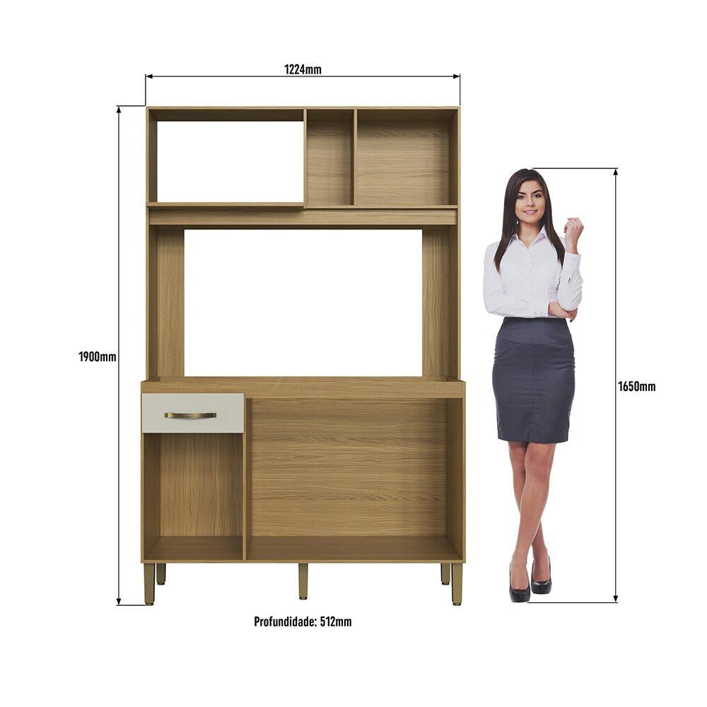 Cozinha Compacta 4 Portas 1 Gaveta CO1202 Decibal - 5