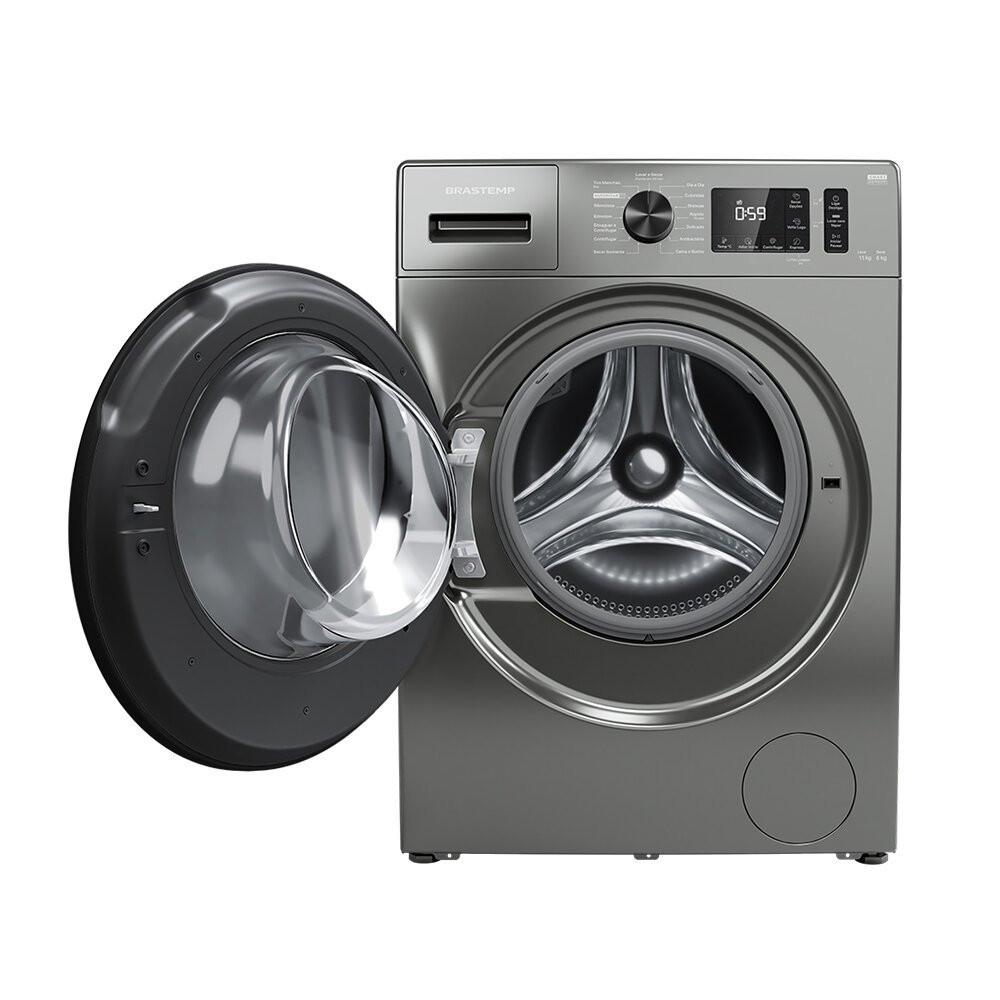 Lava e Seca Brastemp 11 kg/6 kg Titanium com Smart Sensor by AI - BNO11AS - 2