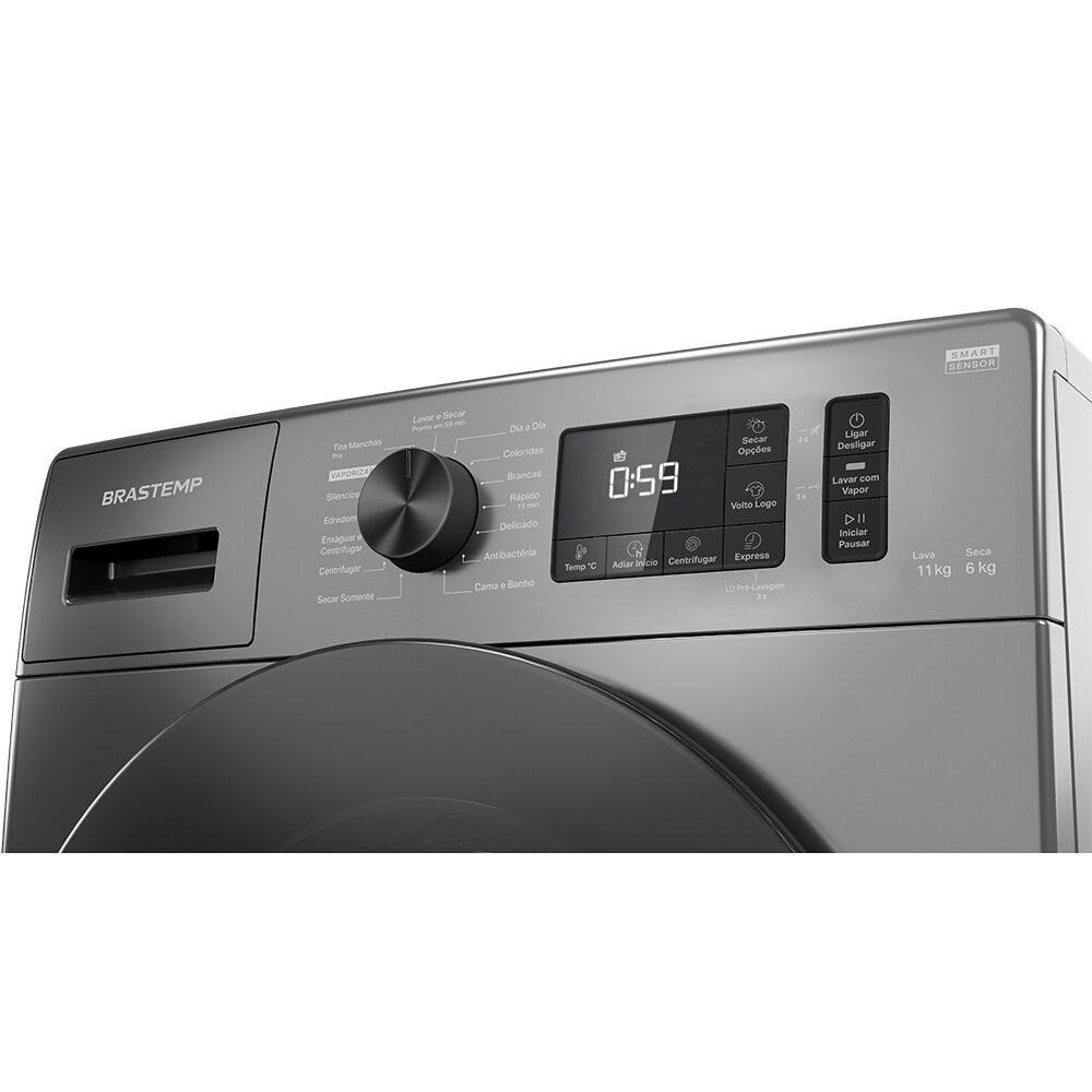 Lava e Seca Brastemp 11 kg/6 kg Titanium com Smart Sensor by AI - BNO11AS - 5