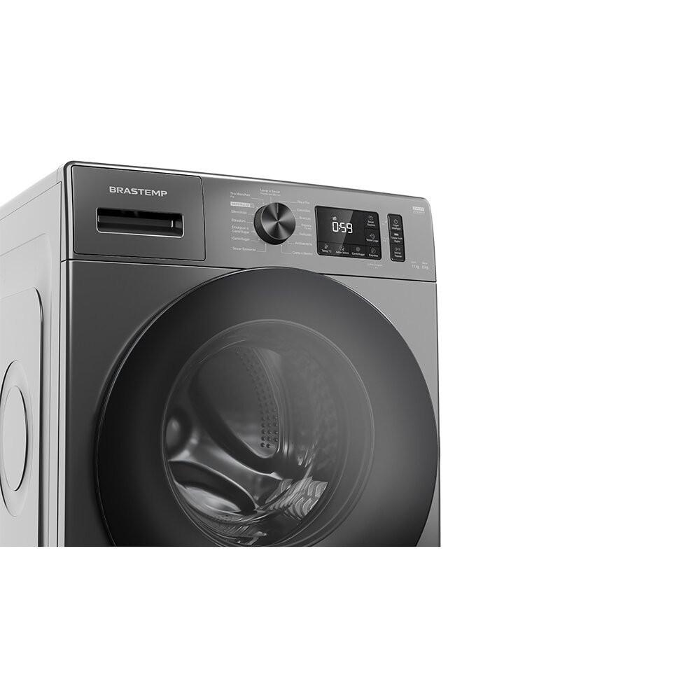 Lava e Seca Brastemp 11 kg/6 kg Titanium com Smart Sensor by AI - BNO11AS - 8