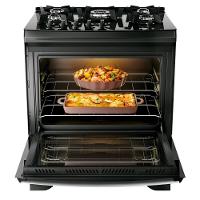 Fogão a Gás 5 Bocas Dako Novo Supreme Glass Mesa de Vidro Tripla Chama - 3