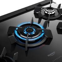 Fogão a Gás 5 Bocas Dako Novo Supreme Glass Mesa de Vidro Tripla Chama - 7