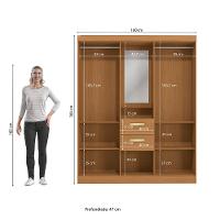 Guarda-Roupa 5 Portas 4 Gavetas Kappesberg Capelinha - R591