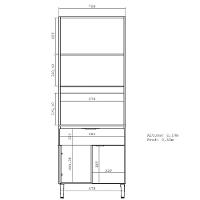 Torre Quente 70 cm 3 Portas 1 Gaveta THB Leticia - 3
