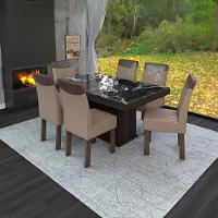 Conjunto Mesa com 6 Cadeiras Talismã Milão 160x93 - 2