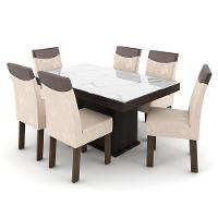 Conjunto Mesa com 6 Cadeiras Talismã Milão 160x93 - 1