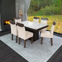 Conjunto Mesa com 6 Cadeiras Talismã Milão 160x93 - 2