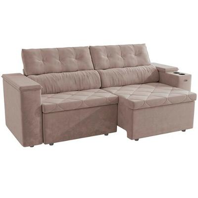 Sofá Roma S211 2,60 Metros com Braço Baú Kappesberg