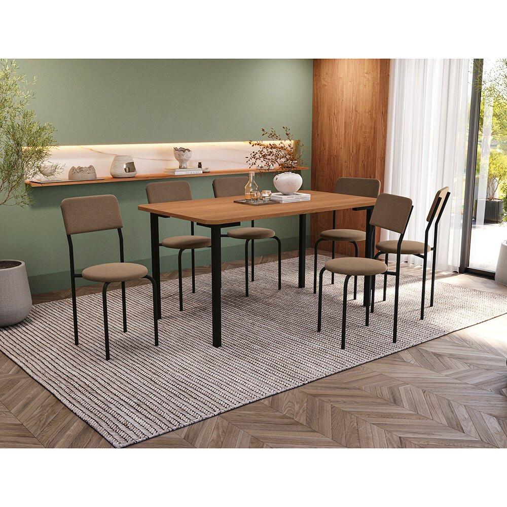 Conjunto Mesa com 6 Cadeiras Kappesberg Crome CMC1002 - 2