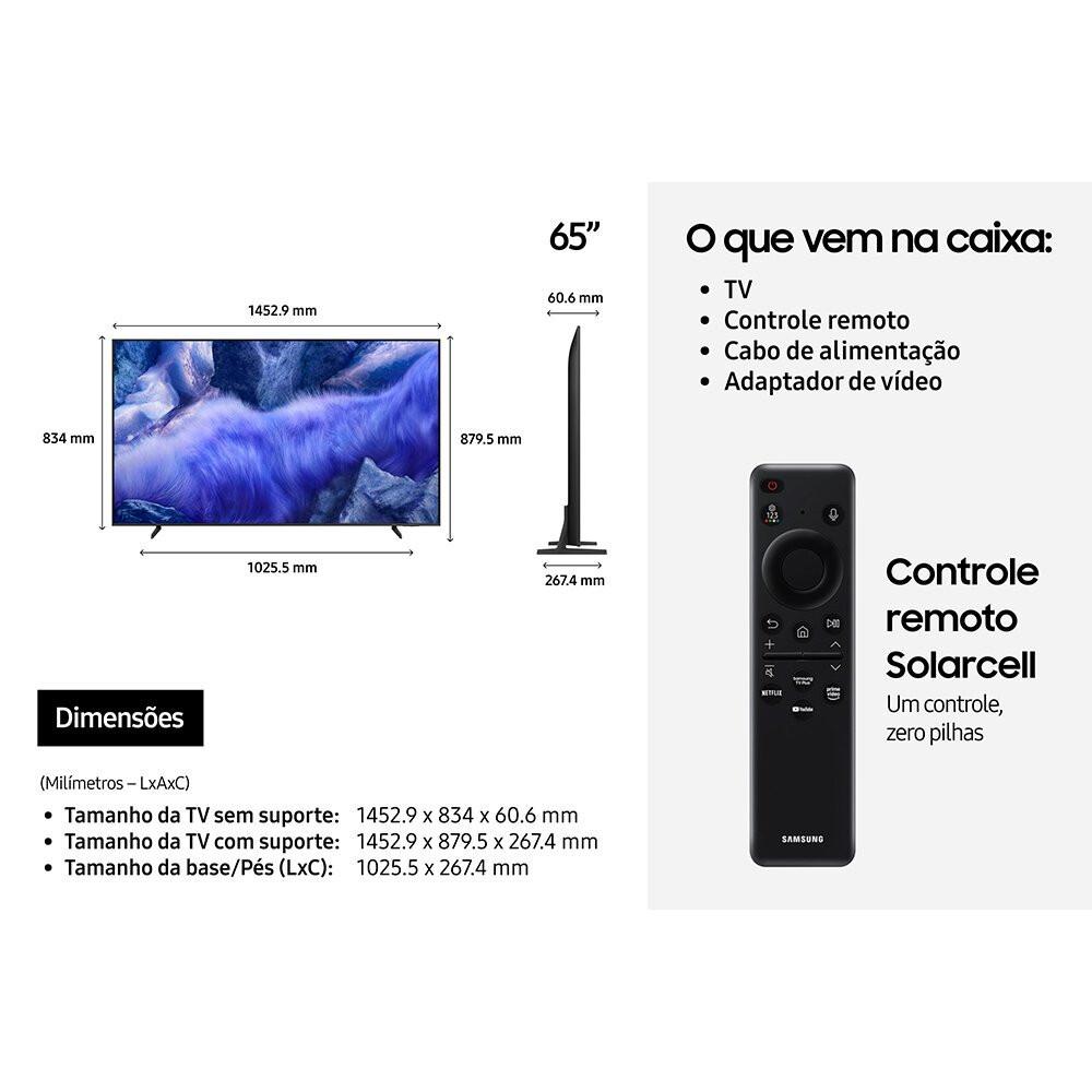 Smart TV 65 Polegadas Vision AI TV QLED 4K Samsung QN65QEF1AG - 4