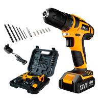 Parafusadeira e Furadeira à Bateria WAP 12V Kit 13 Acessórios Bivolt - BPF-12K3