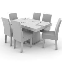 Conjunto de Mesa com 6 Cadeiras Talismã Dallas - 1