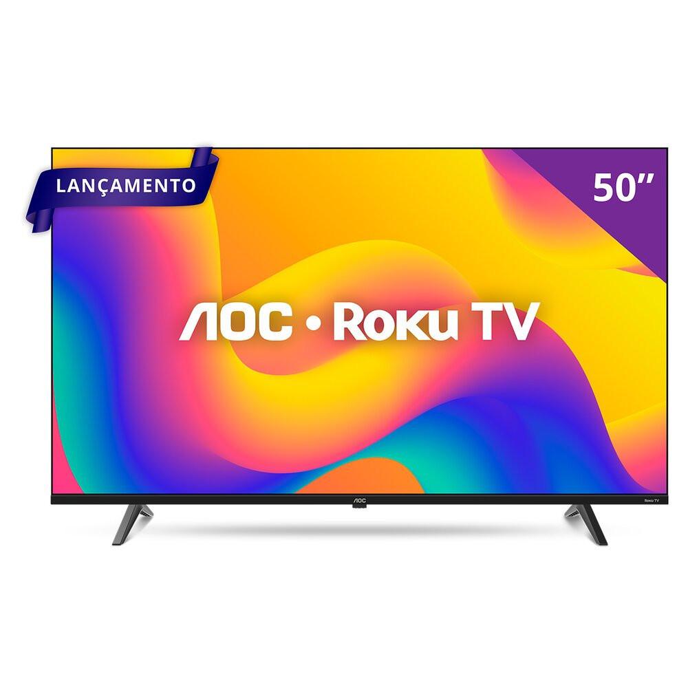 Smart TV AOC 50 Polegadas, DLED, 4K, Roku TV - 50U7045/78G - 1