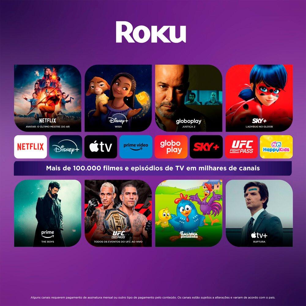 Smart TV AOC 50 Polegadas, DLED, 4K, Roku TV - 50U7045/78G - 5