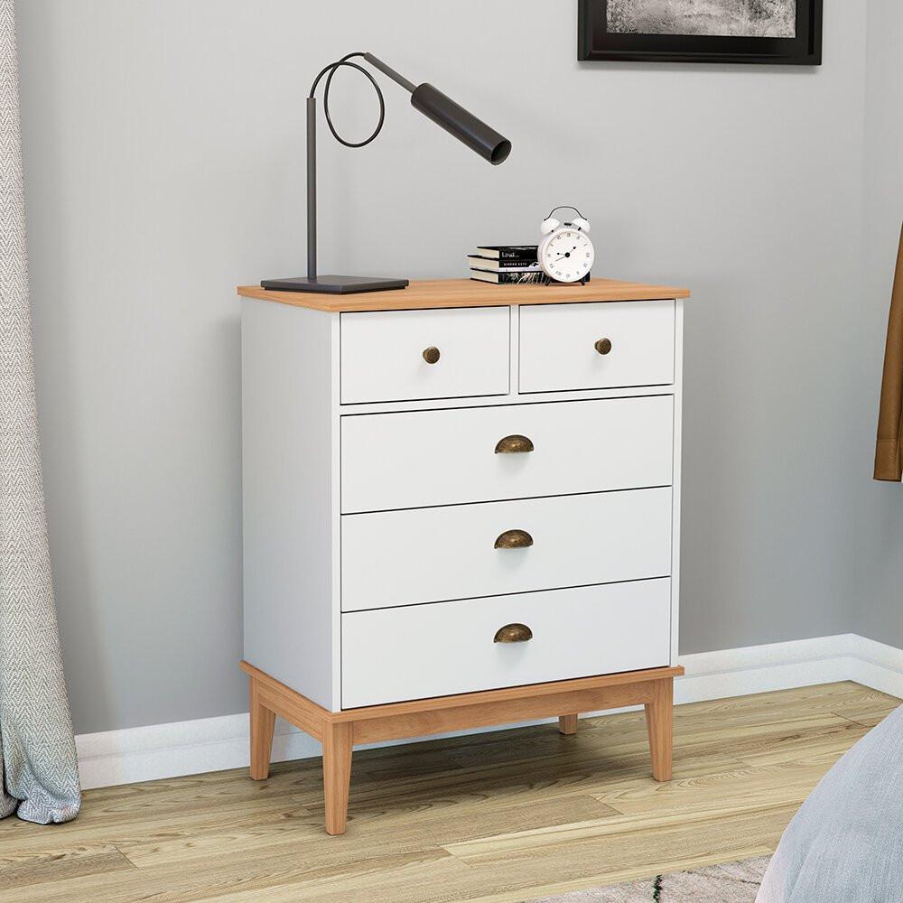 Cômoda Colonial MB1020 5 Gavetas MDP e MDF Movelbento - 2