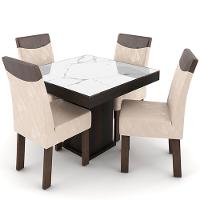 Conjunto Mesa com 4 Cadeiras Talismã Milão 100x100 - 1